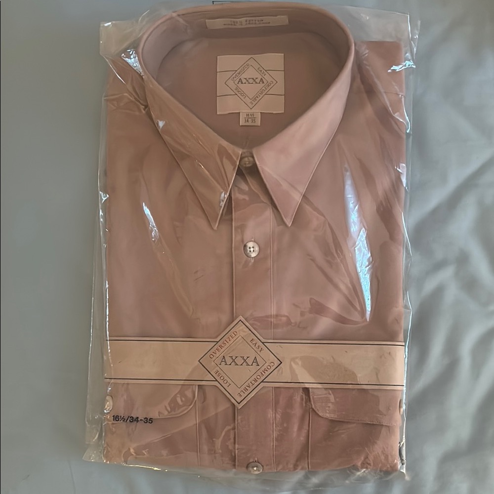 Tan Dress Shirt with Professional Finish